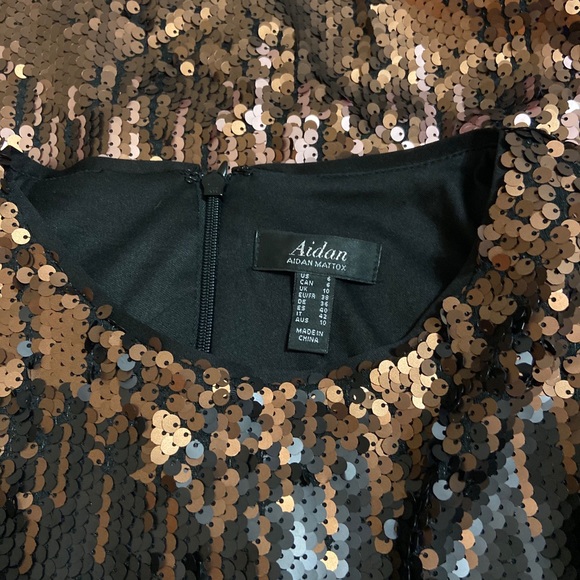 Aidan by Aidan Mattox black multi size 6 NWT - Picture 5 of 6